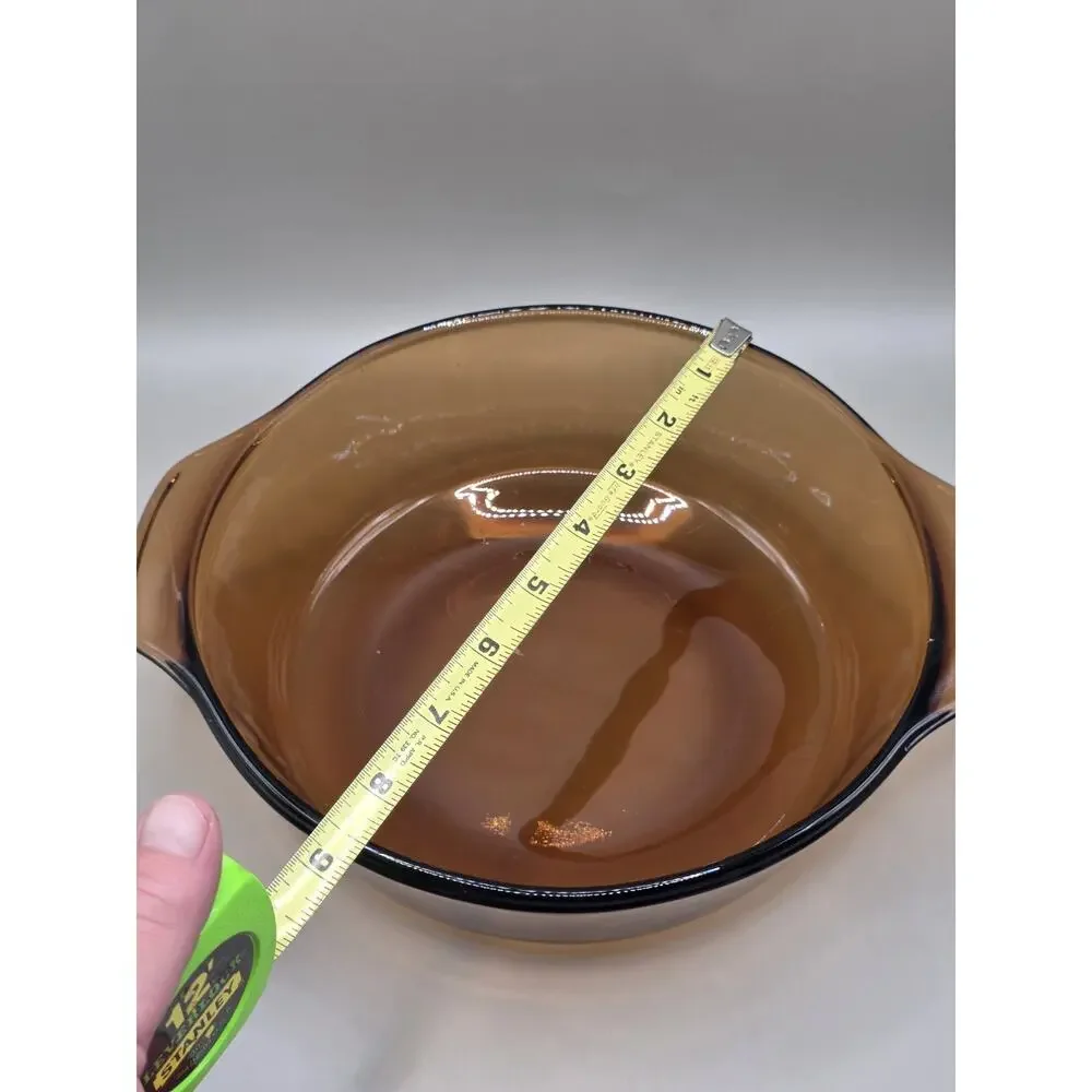 Vintage Anchor Hocking Harvest Amber Glass Casserole Dish with Lid Ovenware